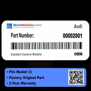 00002001 Comfort Control Module | Audi S4 | Genuine OEM Part