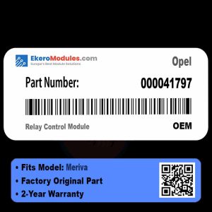 000041797 Relay Control Module | Opel Meriva | Genuine OEM Part