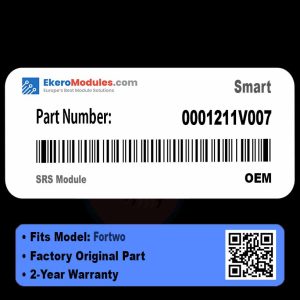 0001211V007 SRS Module | Smart Fortwo | Genuine OEM Part