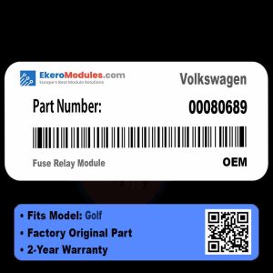 00080689 Fuse Relay Module | Volkswagen Golf | Genuine OEM Part