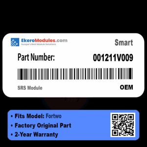 001211V009 SRS Module | Smart Fortwo | Genuine OEM Part