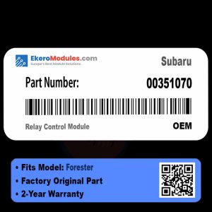 00351070 Relay Control Module | Subaru Forester | Genuine OEM Part