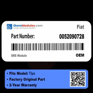 0052090728 SRS Module | Fiat Tipo | Genuine OEM Part