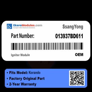 013937BD611 Igniter Module | SsangYong Korando | Genuine OEM Part