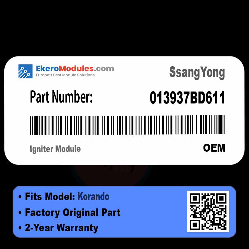 013937BD611 Igniter Module | SsangYong Korando | Genuine OEM Part