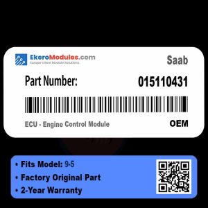015110431 ECU - Engine Control Module | Saab 9-5 | Genuine OEM Part
