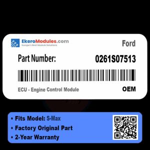0261S07513 ECU - Engine Control Module | Ford S-Max | Genuine OEM Part