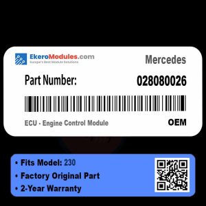 028080026 ECU - Engine Control Module | Mercedes 230 | Genuine OEM Part