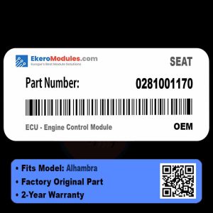 0281001170 ECU - Engine Control Module | SEAT Alhambra | Genuine OEM Part