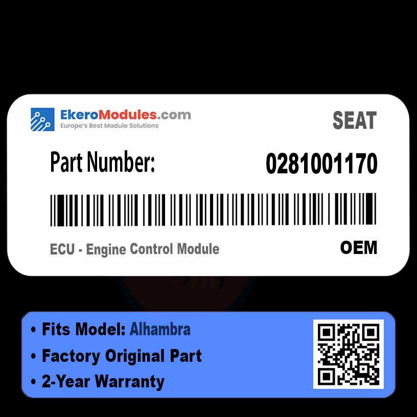 0281001170 ECU - Engine Control Module | SEAT Alhambra | Genuine OEM Part