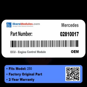 02810017 ECU - Engine Control Module | Mercedes 250 | Genuine OEM Part