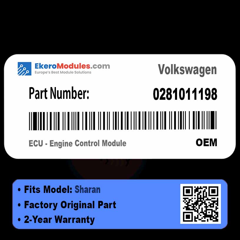 0281011198 ECU - Engine Control Module | Volkswagen Sharan | Genuine OEM Part