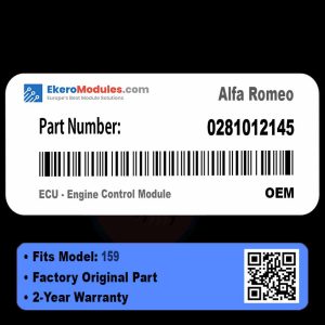 0281012145 ECU - Engine Control Module | Alfa Romeo 159 | Genuine OEM Part