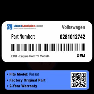 0281012742 ECU - Engine Control Module | Volkswagen Passat | Genuine OEM Part