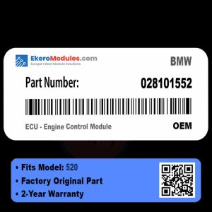 028101552 ECU - Engine Control Module | BMW 520 | Genuine OEM Part