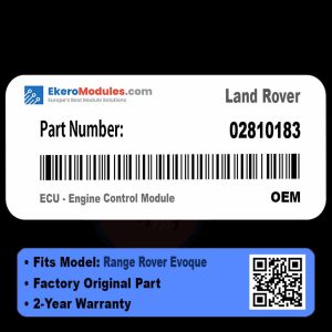 02810183 ECU - Engine Control Module | Land Rover Range Rover Evoque | Genuine OEM Part