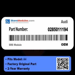 0285011194 SRS Module | Audi A4 | Genuine OEM Part