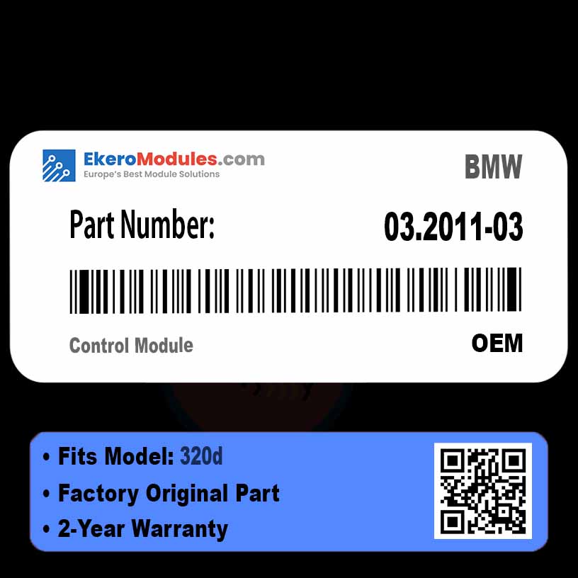 03.2011-03 Control Module | BMW 320d | Genuine OEM Part