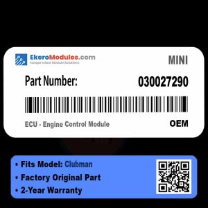 030027290 ECU - Engine Control Module | MINI Clubman | Genuine OEM Part