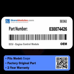 030074426 ECU - Engine Control Module | MINI Coupe | Genuine OEM Part