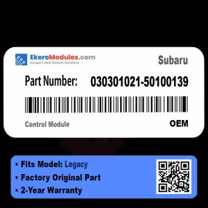 030301021-50100139 Control Module | Subaru Legacy | Genuine OEM Part