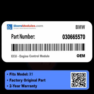 030665570 ECU - Engine Control Module | BMW X1 | Genuine OEM Part