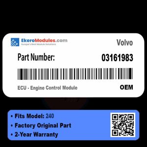 03161983 ECU - Engine Control Module | Volvo 240 | Genuine OEM Part