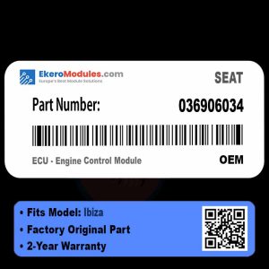 036906034 ECU - Engine Control Module | SEAT Ibiza | Genuine OEM Part