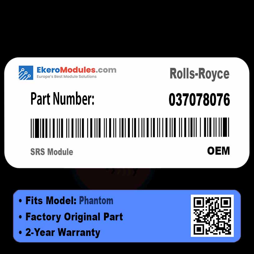 037078076 SRS Module | Rolls-Royce Phantom | Genuine OEM Part
