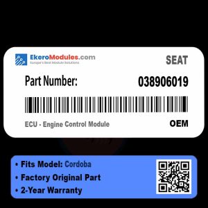 038906019 ECU - Engine Control Module | SEAT Cordoba | Genuine OEM Part