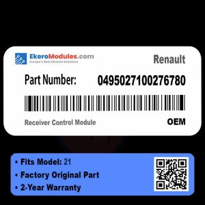0495027100276780 Receiver Control Module | Renault 21 | Genuine OEM Part