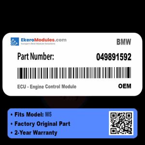 049891592 ECU - Engine Control Module | BMW M5 | Genuine OEM Part