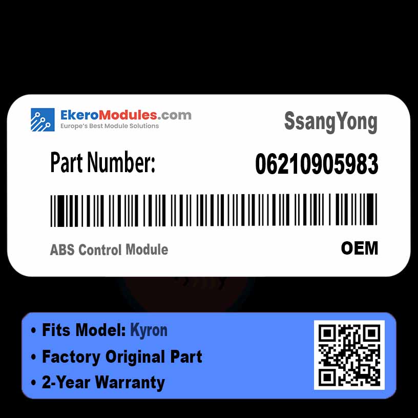 06210905983 ABS Control Module | SsangYong Kyron | Genuine OEM Part