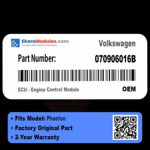 070906016B ECU - Engine Control Module | Volkswagen Phaeton | Genuine OEM Part