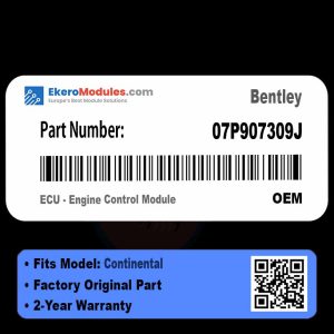 07P907309J ECU - Engine Control Module | Bentley Continental | Genuine OEM Part