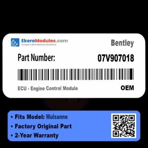 07V907018 ECU - Engine Control Module | Bentley Mulsanne | Genuine OEM Part