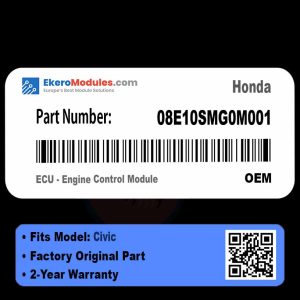 08E10SMG0M001 ECU - Engine Control Module | Honda Civic | Genuine OEM Part