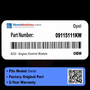 09115111KW ECU - Engine Control Module | Opel Corsa | Genuine OEM Part
