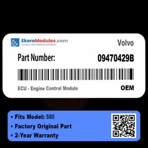 09470429B ECU - Engine Control Module | Volvo S80 | Genuine OEM Part