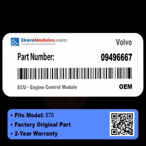 09496667 ECU - Engine Control Module | Volvo S70 | Genuine OEM Part