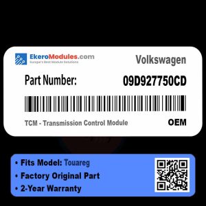 09D927750CD TCM - Transmission Control Module | Volkswagen Touareg | Genuine OEM Part