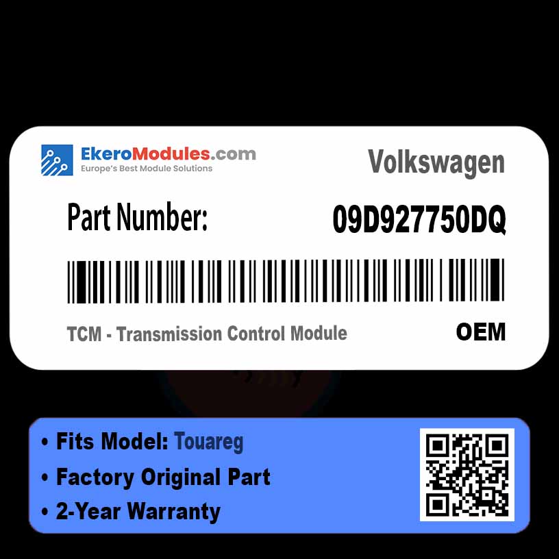 09D927750DQ TCM - Transmission Control Module | Volkswagen Touareg | Genuine OEM Part