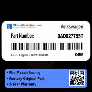 0AD927755T ECU - Engine Control Module | Volkswagen Touareg | Genuine OEM Part