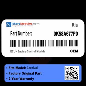 0K58A677P0 ECU - Engine Control Module | Kia Carnival | Genuine OEM Part