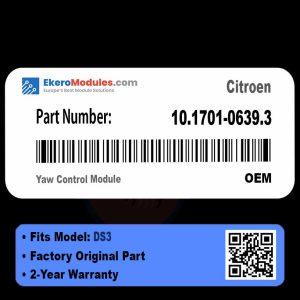 10.1701-0639.3 Yaw Control Module | Citroen DS3 | Genuine OEM Part