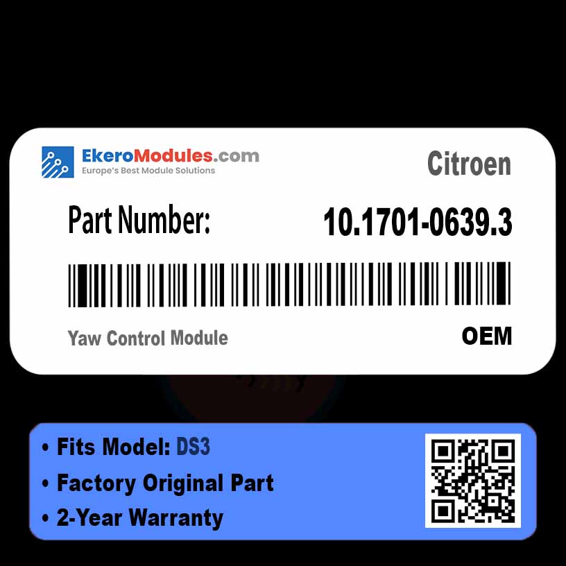 10.1701-0639.3 Yaw Control Module | Citroen DS3 | Genuine OEM Part