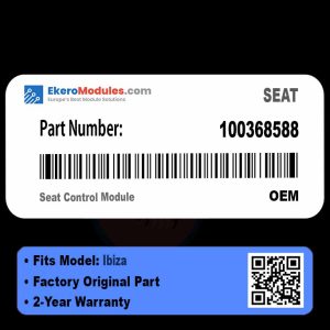 100368588 Seat Control Module | SEAT Ibiza | Genuine OEM Part