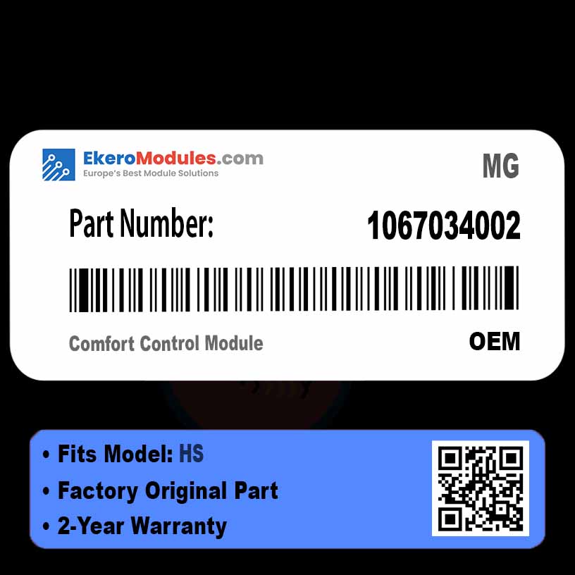 1067034002 Comfort Control Module | MG HS | Genuine OEM Part