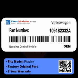 109182332A Receiver Control Module | Volkswagen Phaeton | Genuine OEM Part