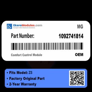 1092741814 Comfort Control Module | MG ZS | Genuine OEM Part